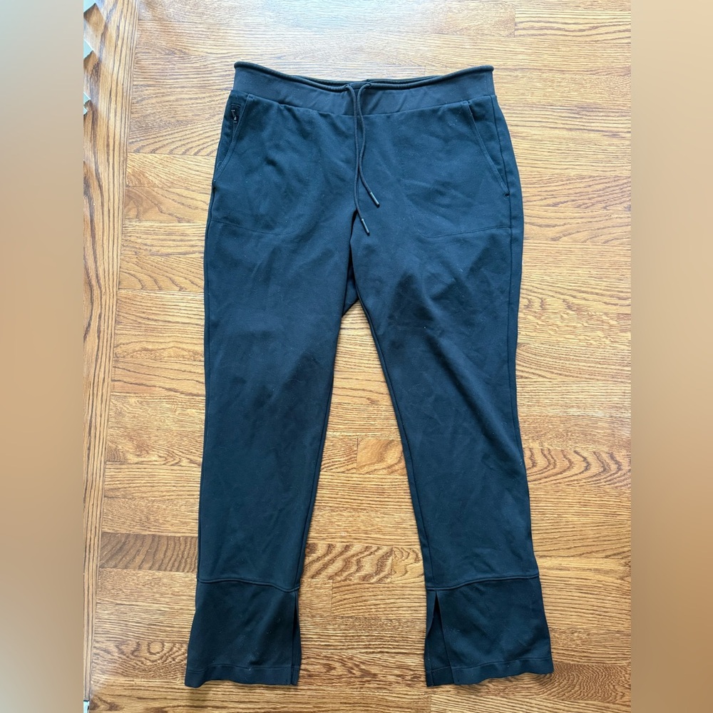 ATHLETA Hermosa Pants Black Comfy Pull On‎ Sporty Loungewear Stretch Yoga L